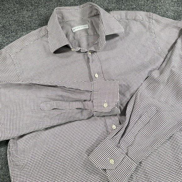 Etro Other - ETRO Milano Shirt Men's 41 (Large) Red Houndstooth Plaid Pattern Made in Italy